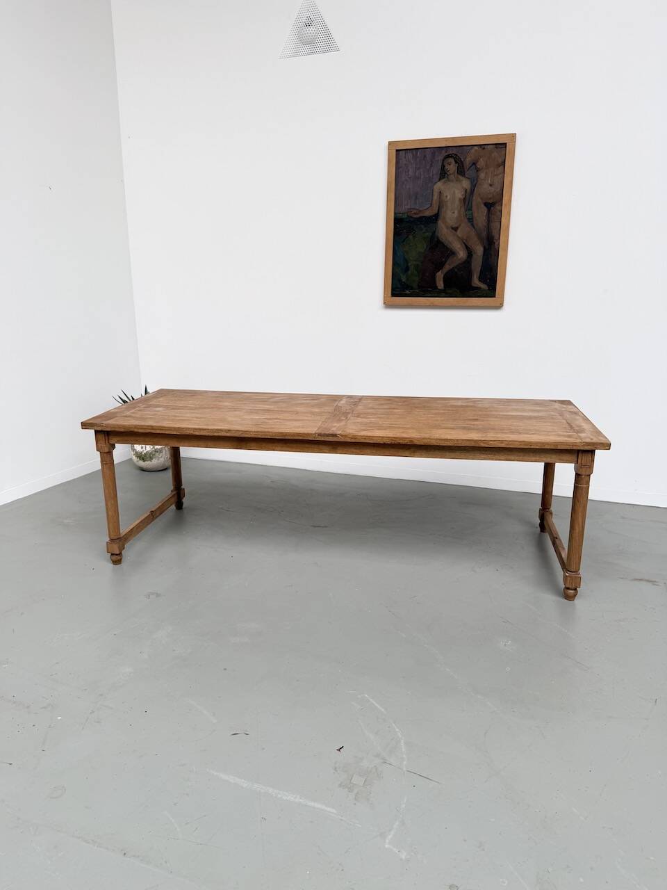 XL beech farmhouse table