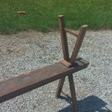 Pair of nineteenth century farmhouse table benches 251cm