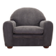 Grey velour armchair, Italian design, 1980s, production: Italy