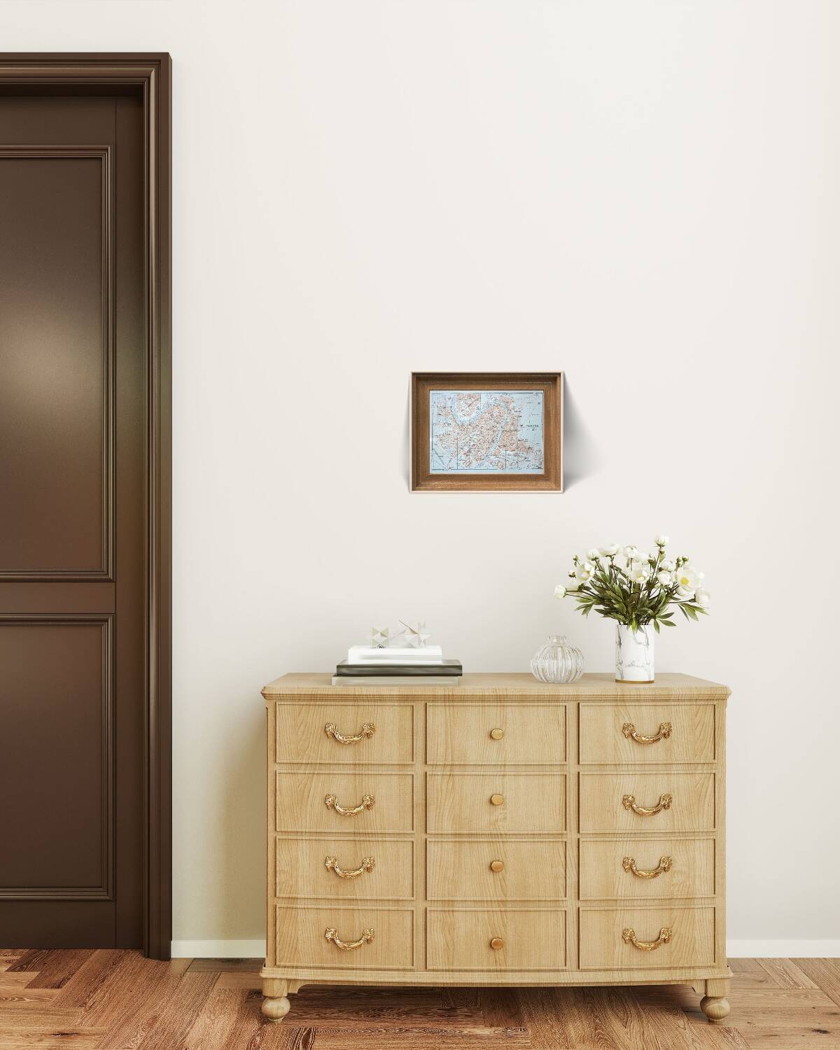 Printed in 1909, map of Verona (Verona), Veneto, Italy.