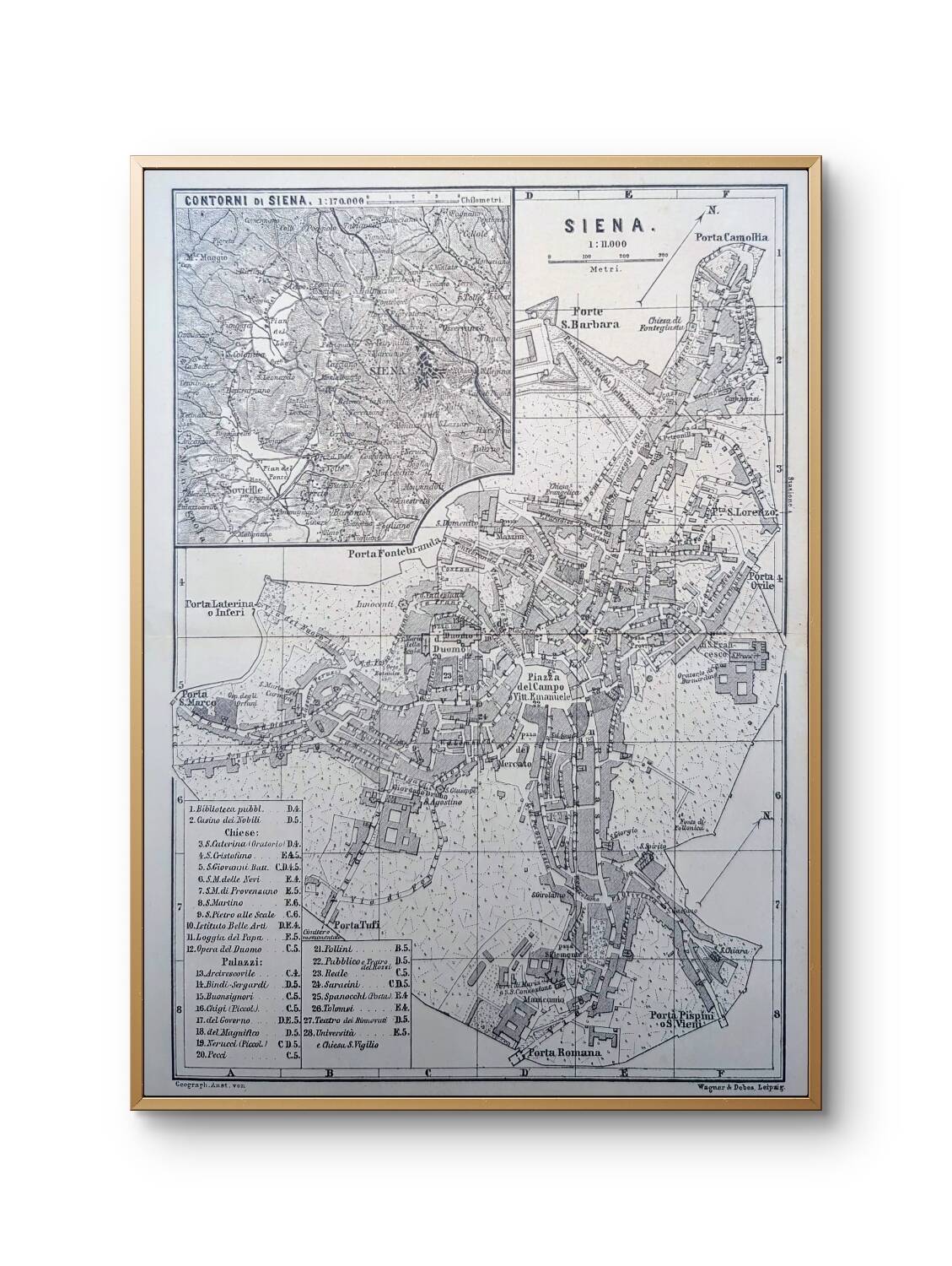 Printed in 1894, Siena, Italy.