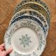 Assiettes plates anciennes dépareillées terre de fer