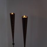 Bougeoirs de sol en cuivre de Pieter Spruyt