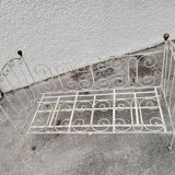 Small 2-tier metal and wooden stand 1960