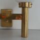 Double opal glass and heavy brass, large minimalist cinema wall light, 1960s, Germany