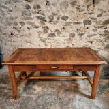 Antique French farmhouse dining table – Walnut work table, late 19th century