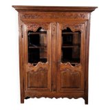 Small Louis XIV style oak bookcase, 19th century