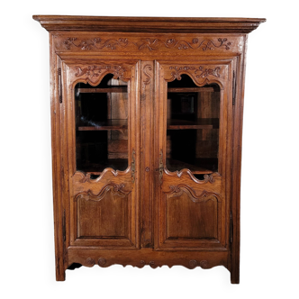 Small Louis XIV style oak bookcase, 19th century