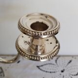 3-branched candle holder in silver metal