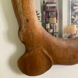 Polymorphic mirror in vintage wood