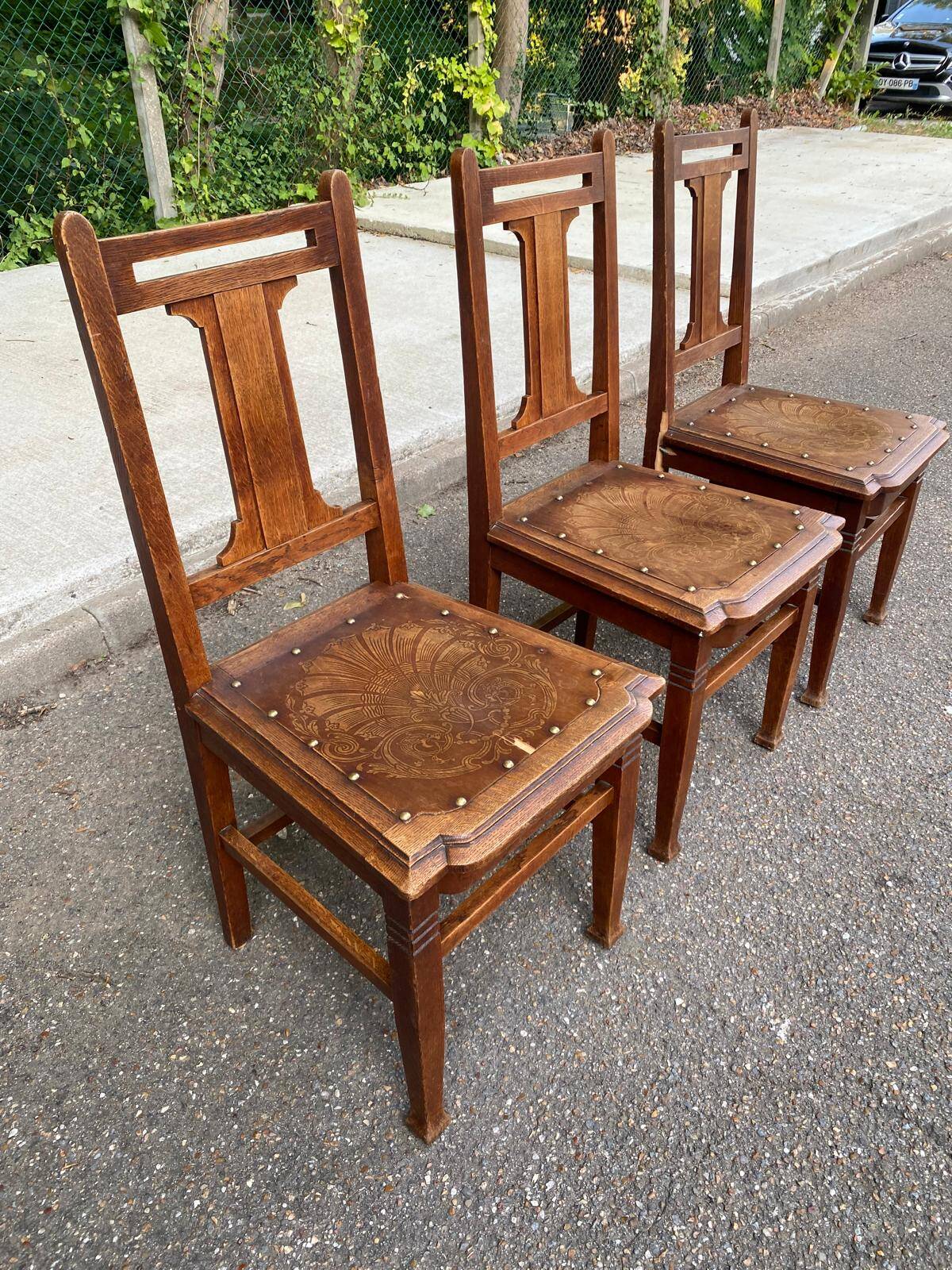 3 Art Deco Luterma chairs Estonia 1950