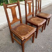 3 chaises art déco Luterma Estonie 1950