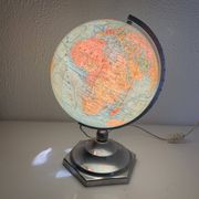 J.Forest vintage glass globe 1950 world map - 37 cm