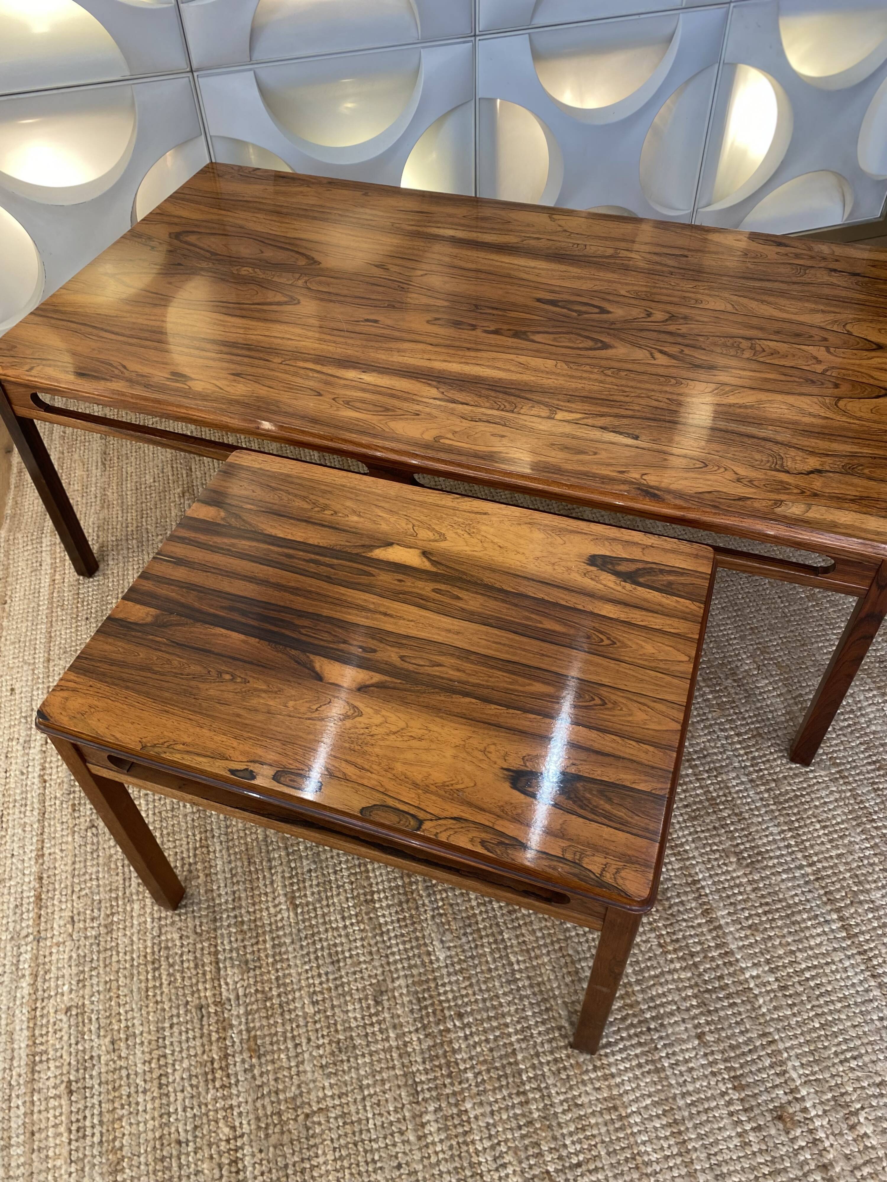 Vintage rosewood coffee tables by rasmus solber for s mobler, 1960