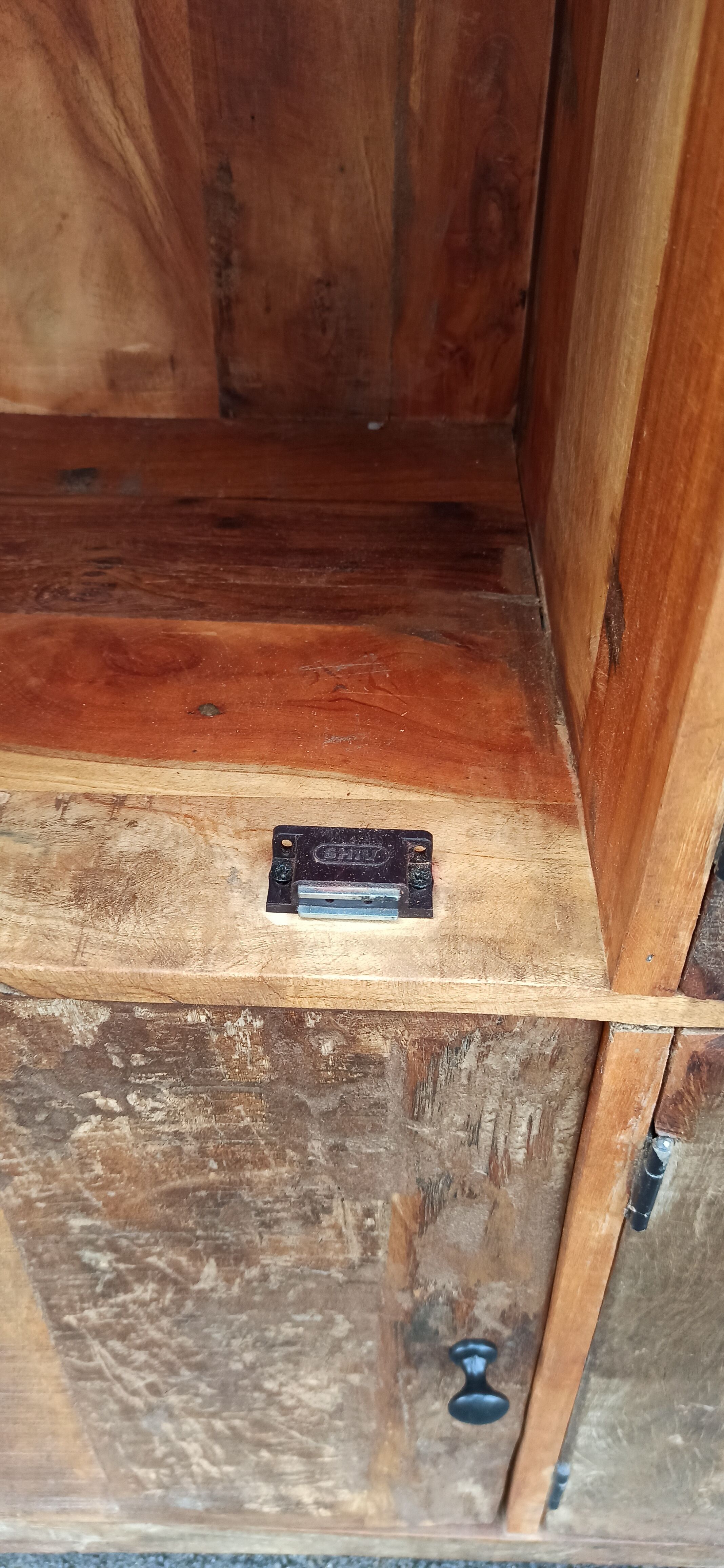 Old wooden cabinet. 8 doors.