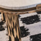 Table d’appoint travertin et laiton  vintage