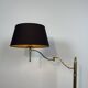 Reading Floor Lamp with Adjustable Arm in Gold Brass. French Work. Vers