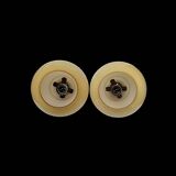 Pair of antique cream opal glass pendant lights – 1970s