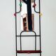 Cloakroom metal coat rack with balls from the 60s