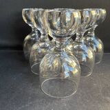 6 Crystal wine glasses – Hollow ball base