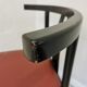 Vintage THONET Bentwood Dining Chair: Postmodern Brown Leather Seat