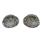 Crystal and silver-plated salt and pepper shakers