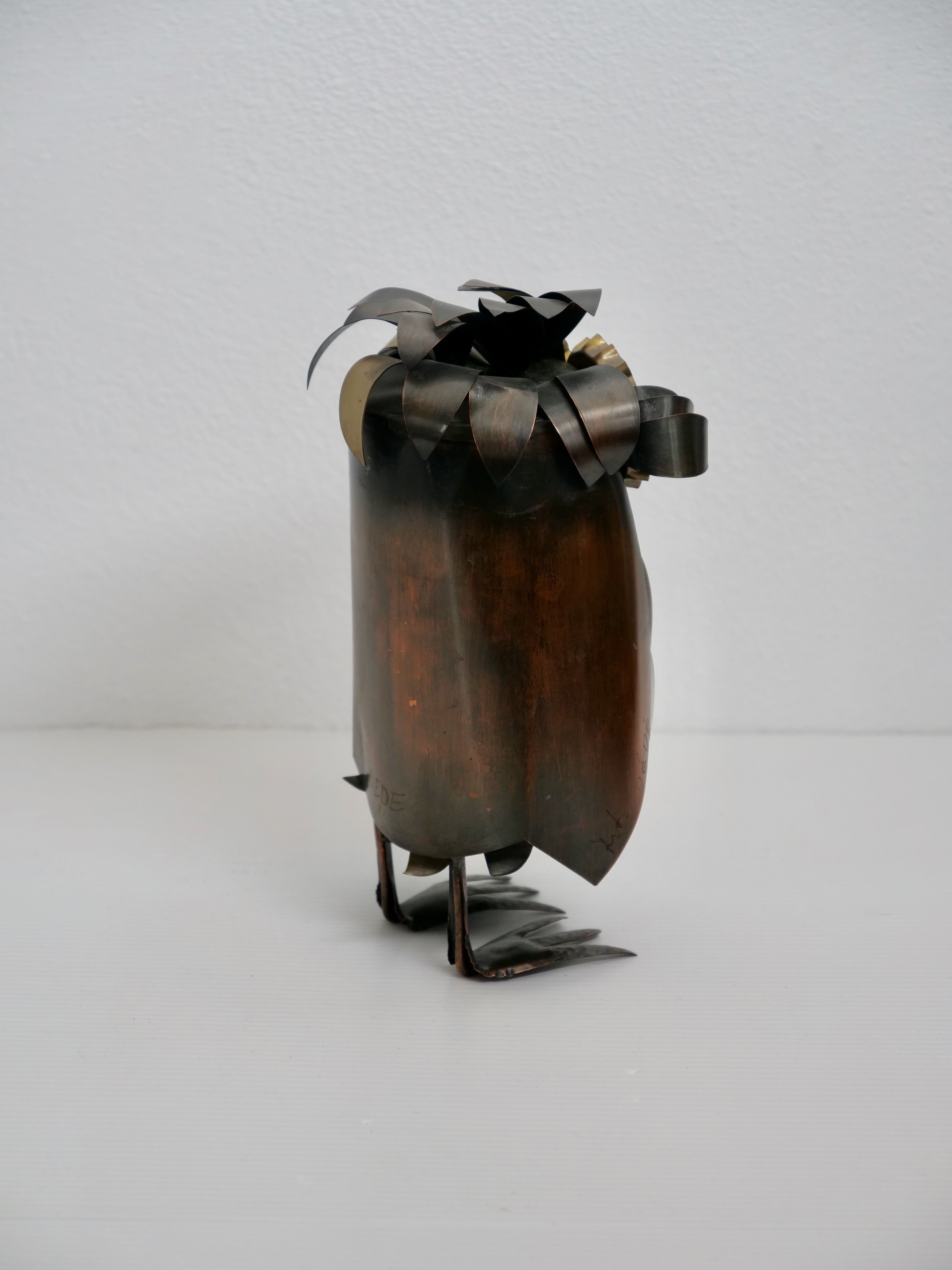 Decorative Metal Owl Curtis Gere style