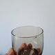 8 vintage smoked water glasses