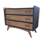 Black and wood vintage dresser