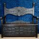 Italian Renaissance style solid wood storage bench