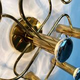 Vintage German wall lamp Hollywood Regency by Gaetano Sciolari for Leola, 1970s.