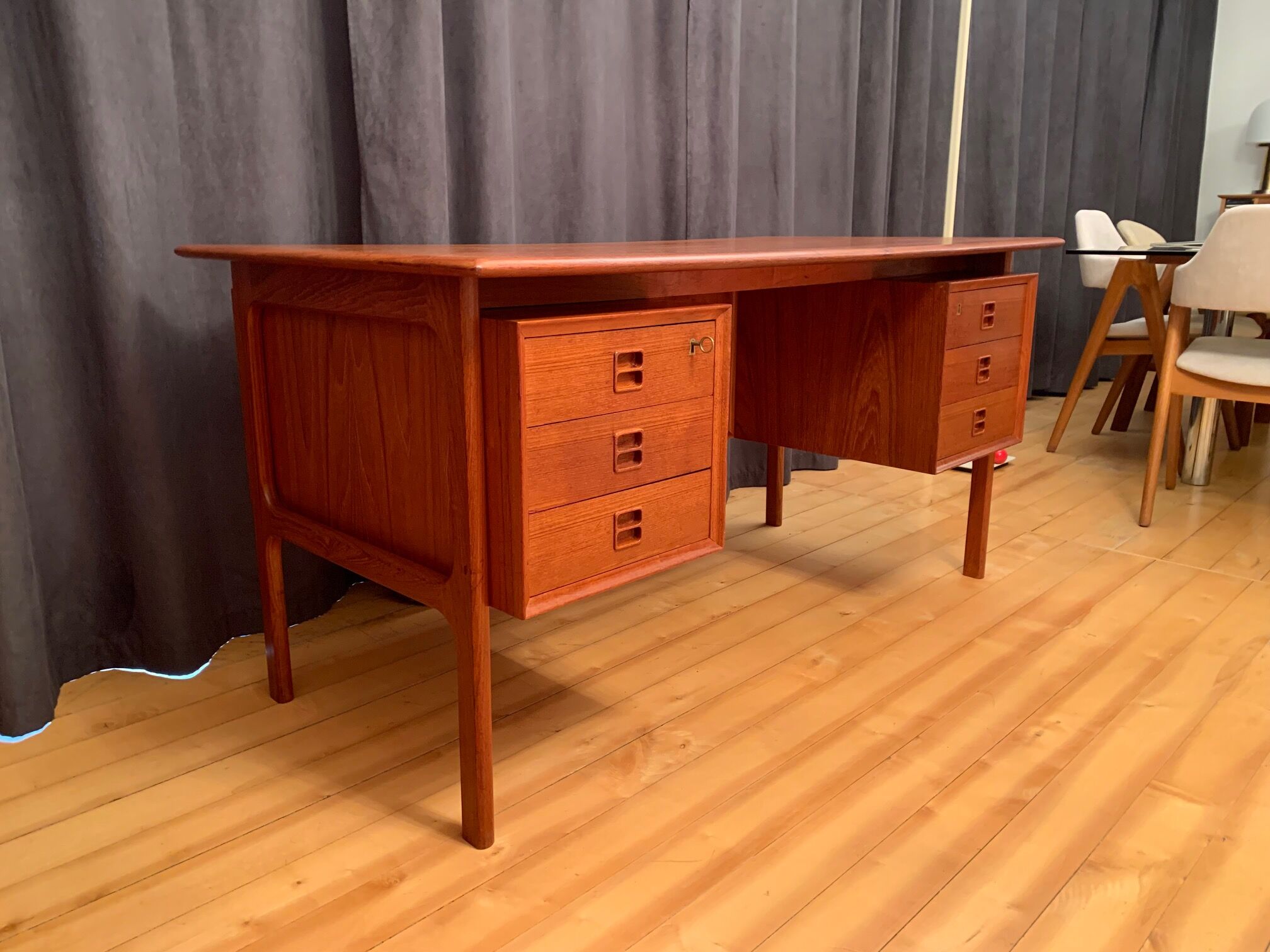 Double-sided desk by Arne Vodder, Brouer Møbelfabrik, Denmark, 1960s