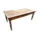 Cherry farm table, turned legs, 2 extensions