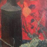 HSP painting "Japanese still life" Expressionist signed JM Richard 1957