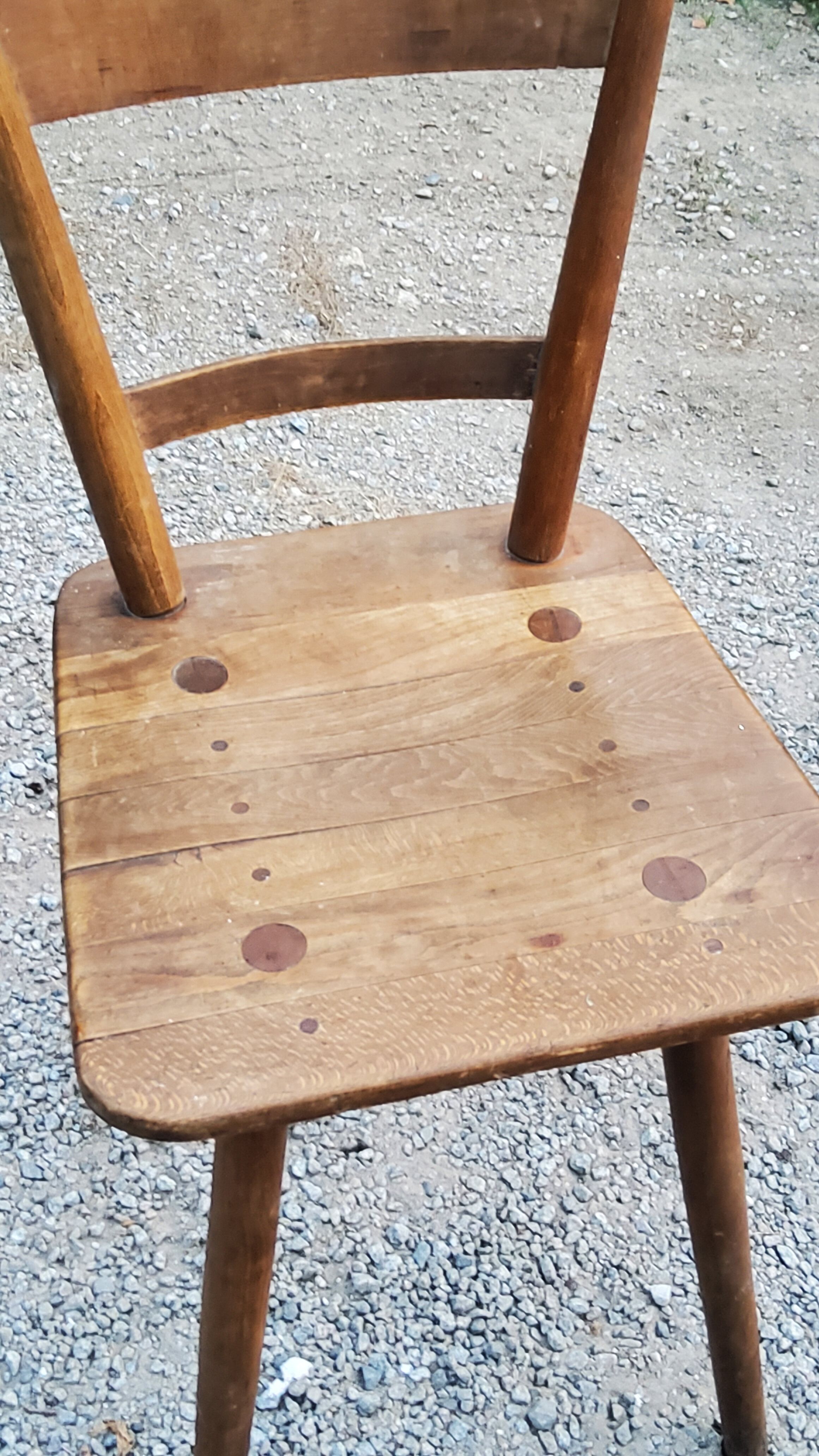 Set of 4 Scandinavian style beech chairs