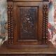 Antique solid walnut piece of furniture, finely carved, in Renaissance style.