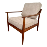 Old vintage teak armchair design Walter Knoll for Knoll Antimott Germany 1960s