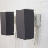 Pair of grey and white wall sconces by Preben Dahl for H. F. Belysning, 1960s