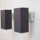 Pair of grey and white wall sconces by Preben Dahl for H. F. Belysning, 1960s