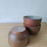 Lot de 3 bols en grès artisanal