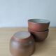 Set of 3 artisanal stoneware bowls