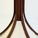 Mid-century teak pendant lamp from Domus with linen shade