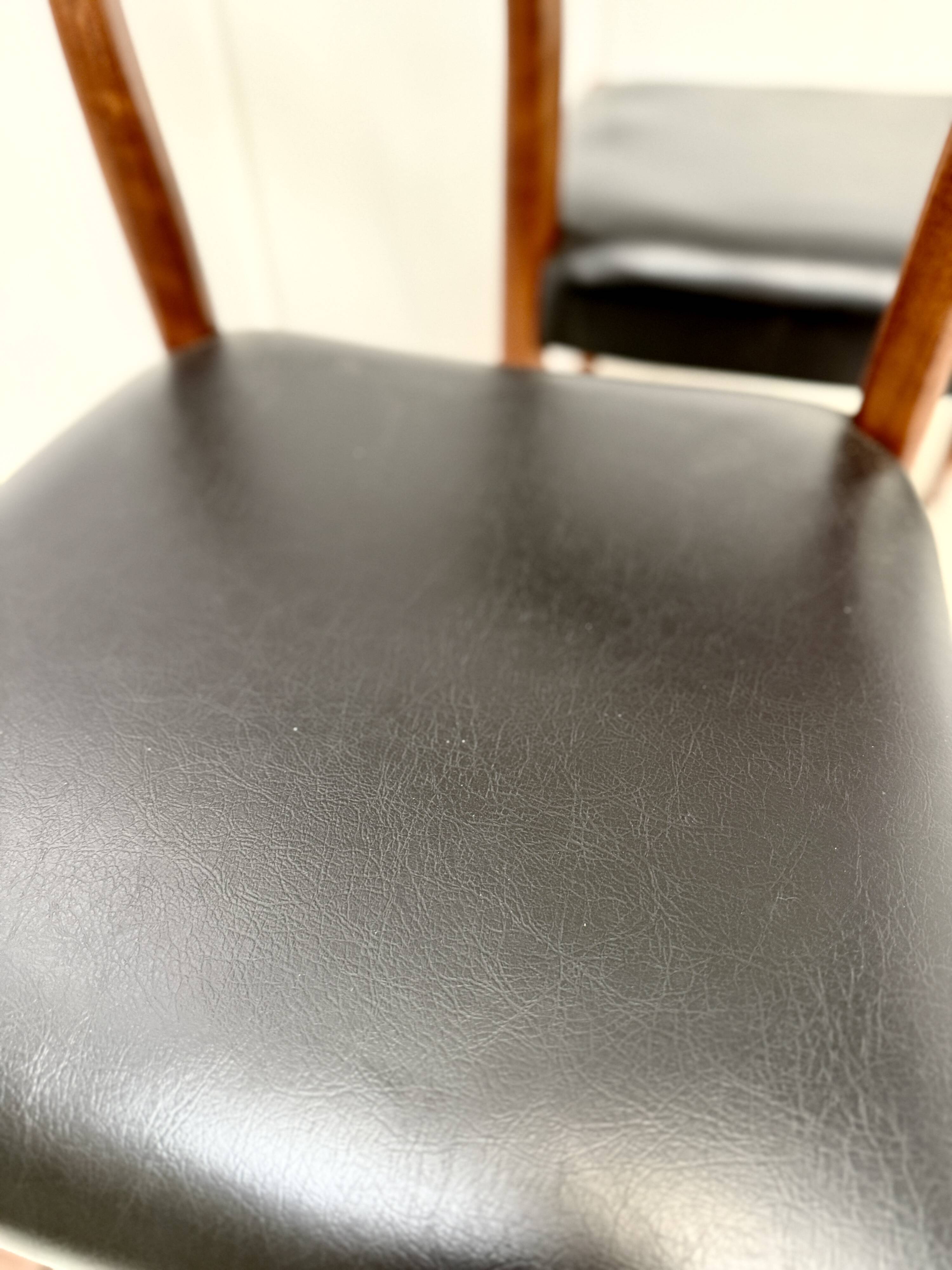 Set of 5 Danish teak chairs