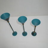 Set of three scandinavian candlesticks