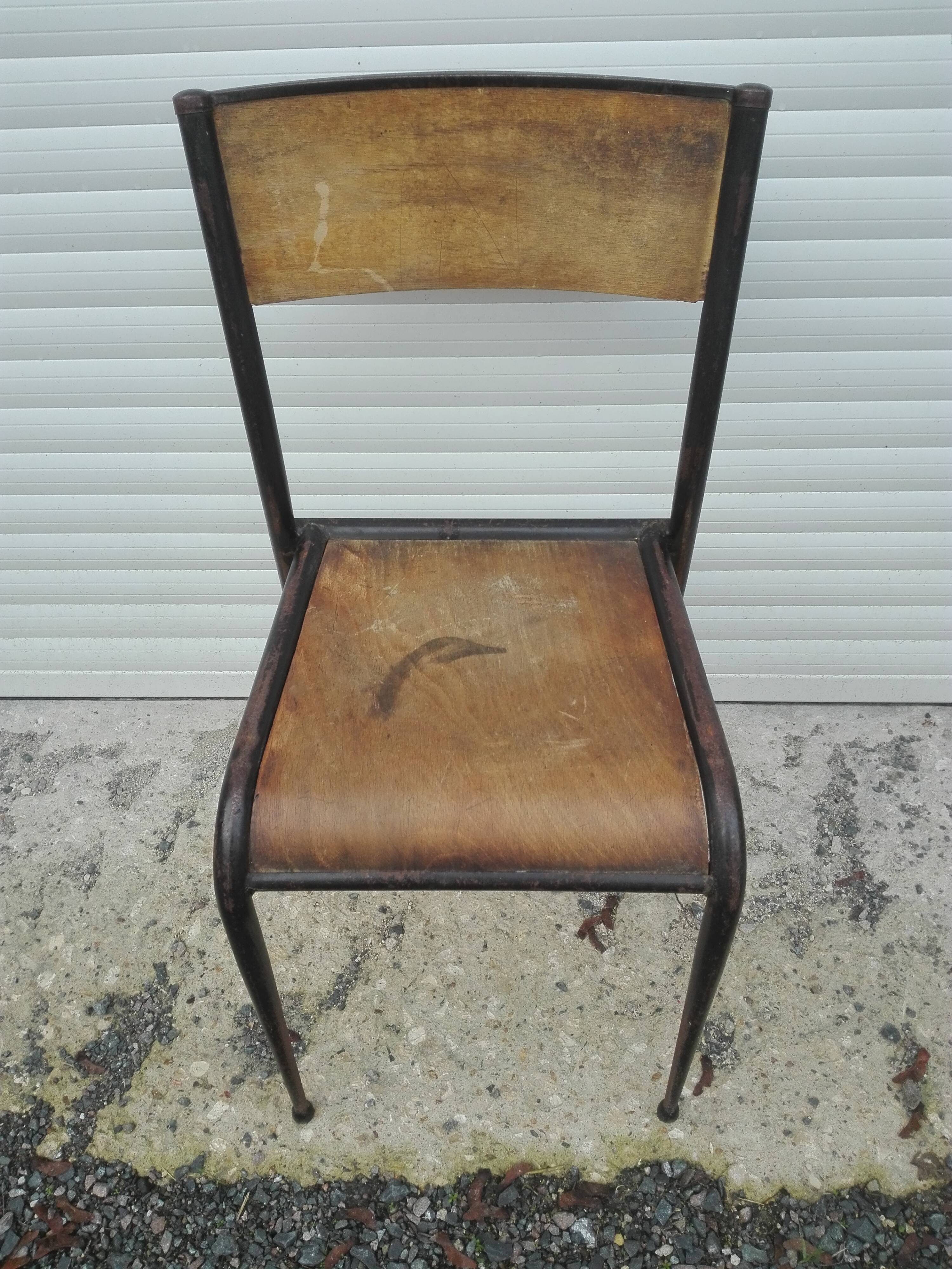 School mullca 510 foot spindle vintage chair