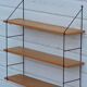 Wall shelf vintage wire and wood