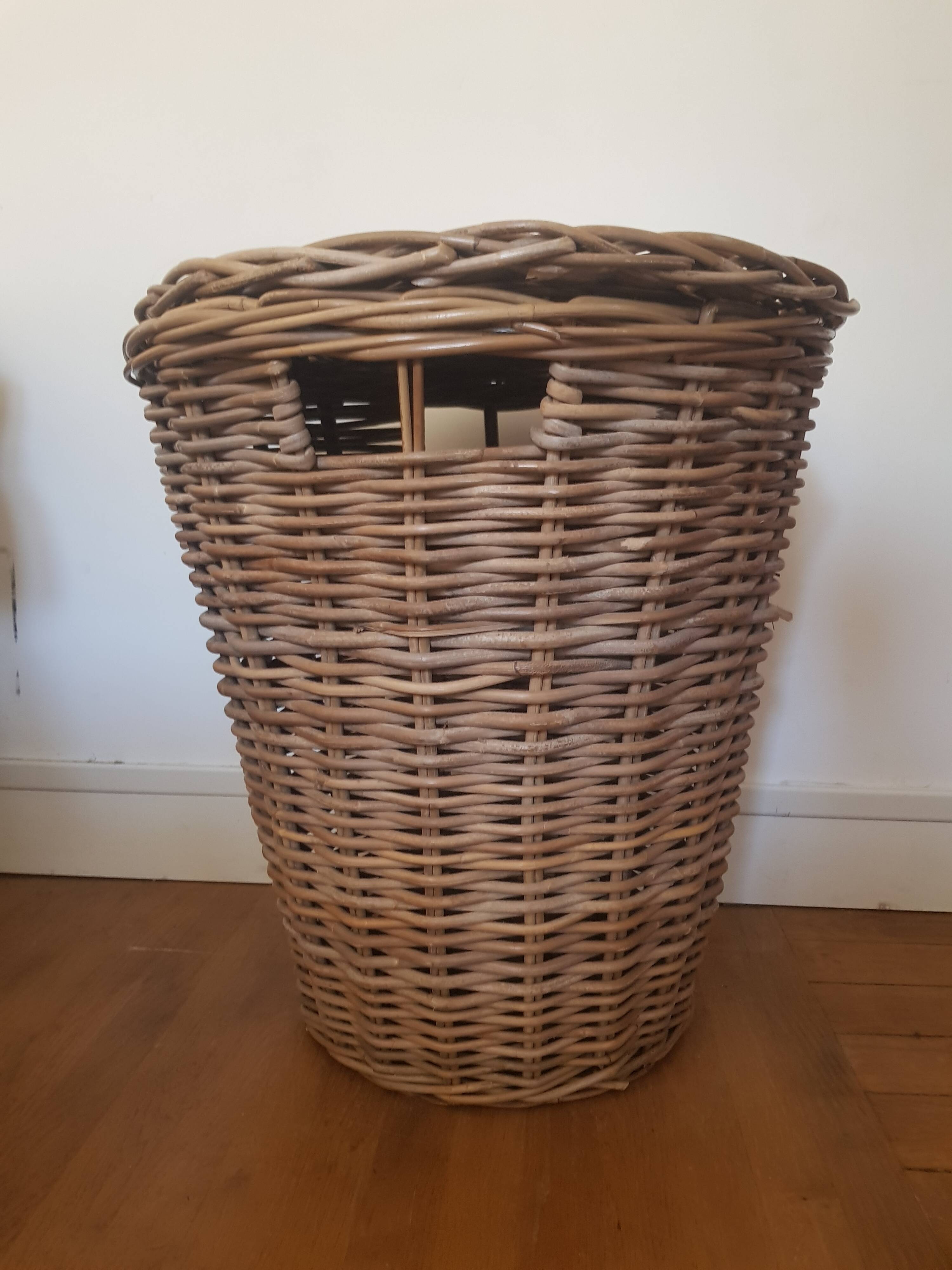 Rattan laundry basket