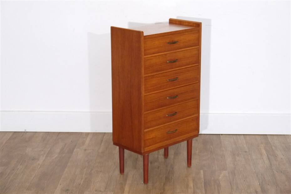 Vintage Scandinavian teak chest of drawers 1960