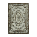 Handmade Distressed Turkish 1980s 207 cm x 304 cm Grey Rug