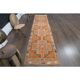 1970s Vintage Turkish Oushak Handmade Orange Runner Rug 86x367